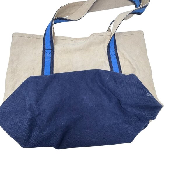 Walt Disney World 1971 Canvas Tote Bag Blue & Navy Straps - Picture 4 of 7